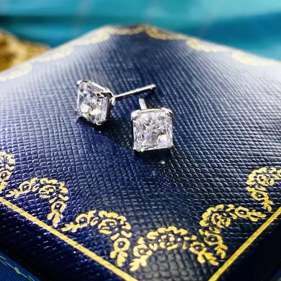 1ct Radiant Cut Earrings - Picture 11 of 16